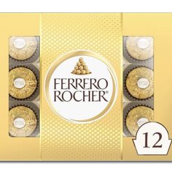Ferrero Rocher Fine Hazelnut Milk Chocolate, 12 Count